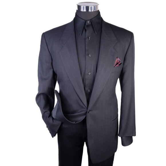 Mani Men's Striped 2 Button Sport Coat Jacket Blazer Wool Size 41R Casual Suits - Picture 2 of 16